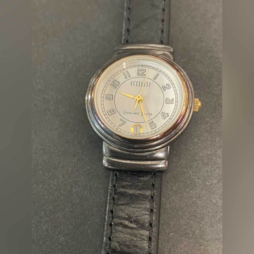 ❤️$6 THIS WEEKEND ONLY❤️ VINTAGE ECCLISSI STERLING SILVER WATCH - Picture 5 of 10